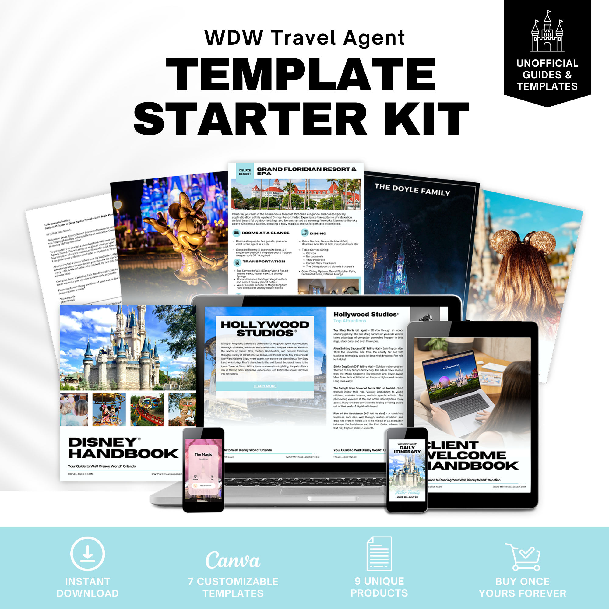 Disney World Travel Agent Template Bundle & Starter Kit