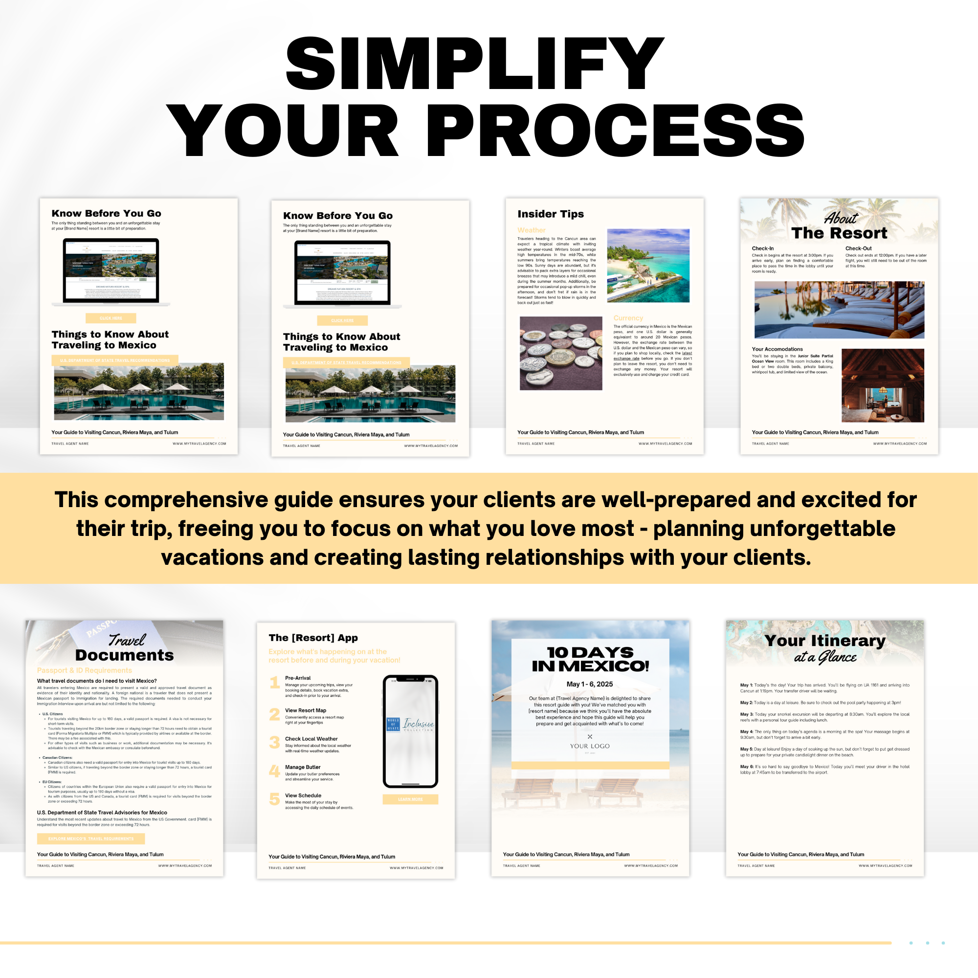 Mexico Resort Vacation Guide Template for Travel Agents