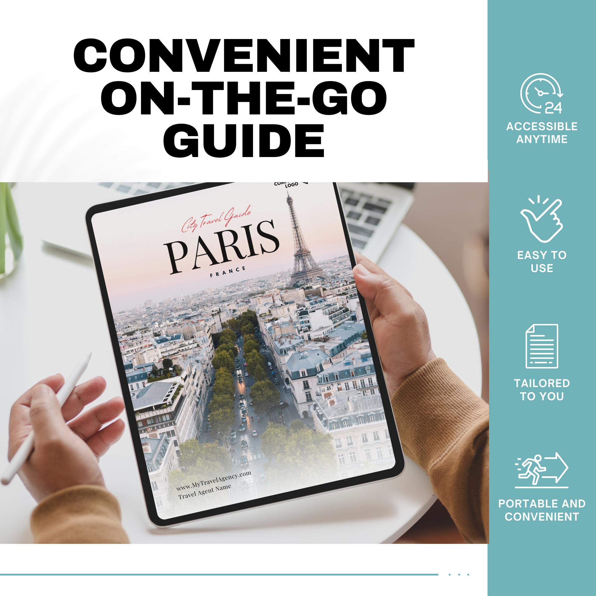 Paris Travel Agent City Guide Template | Canva Template