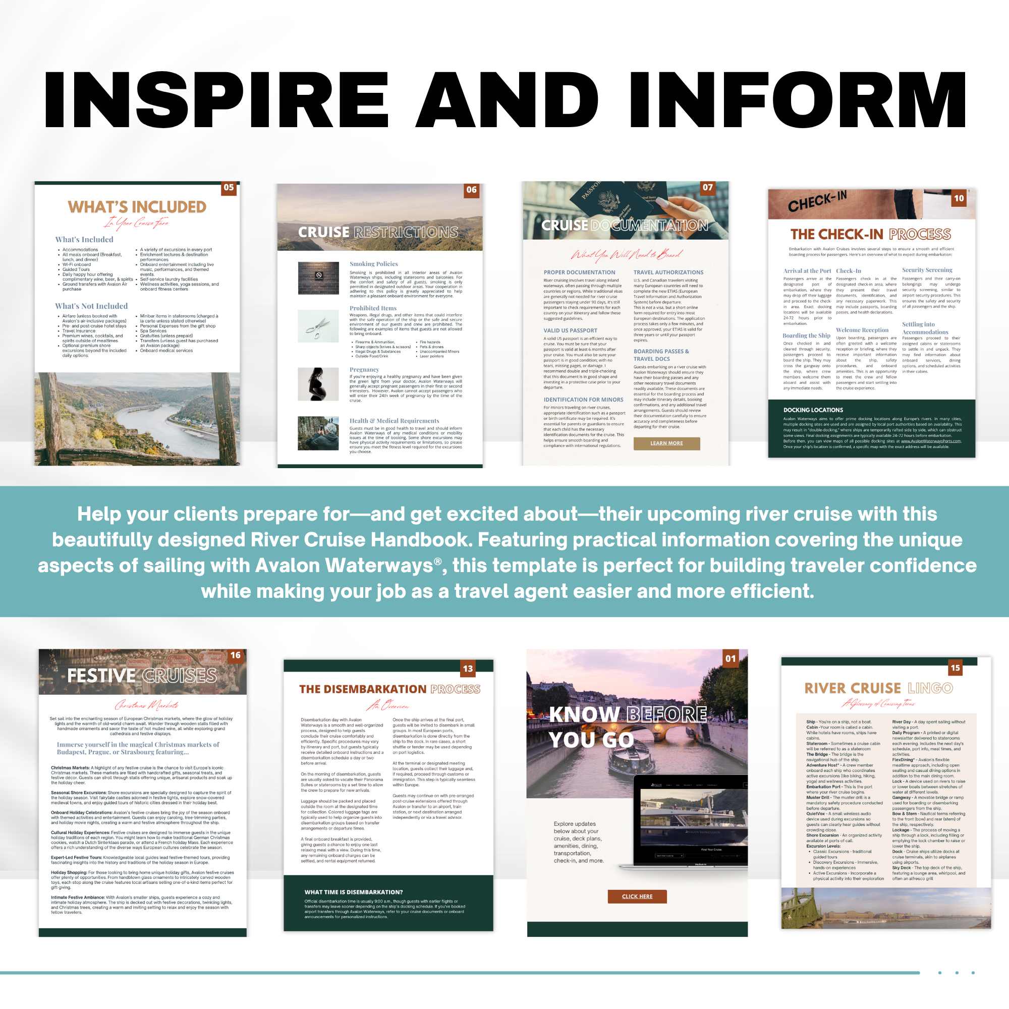 Avalon River Cruise Guide: 34-Page Travel Agent Template