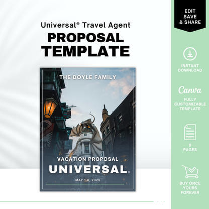 Universal Travel Agent Proposal Template - Simple 8-Page Guide