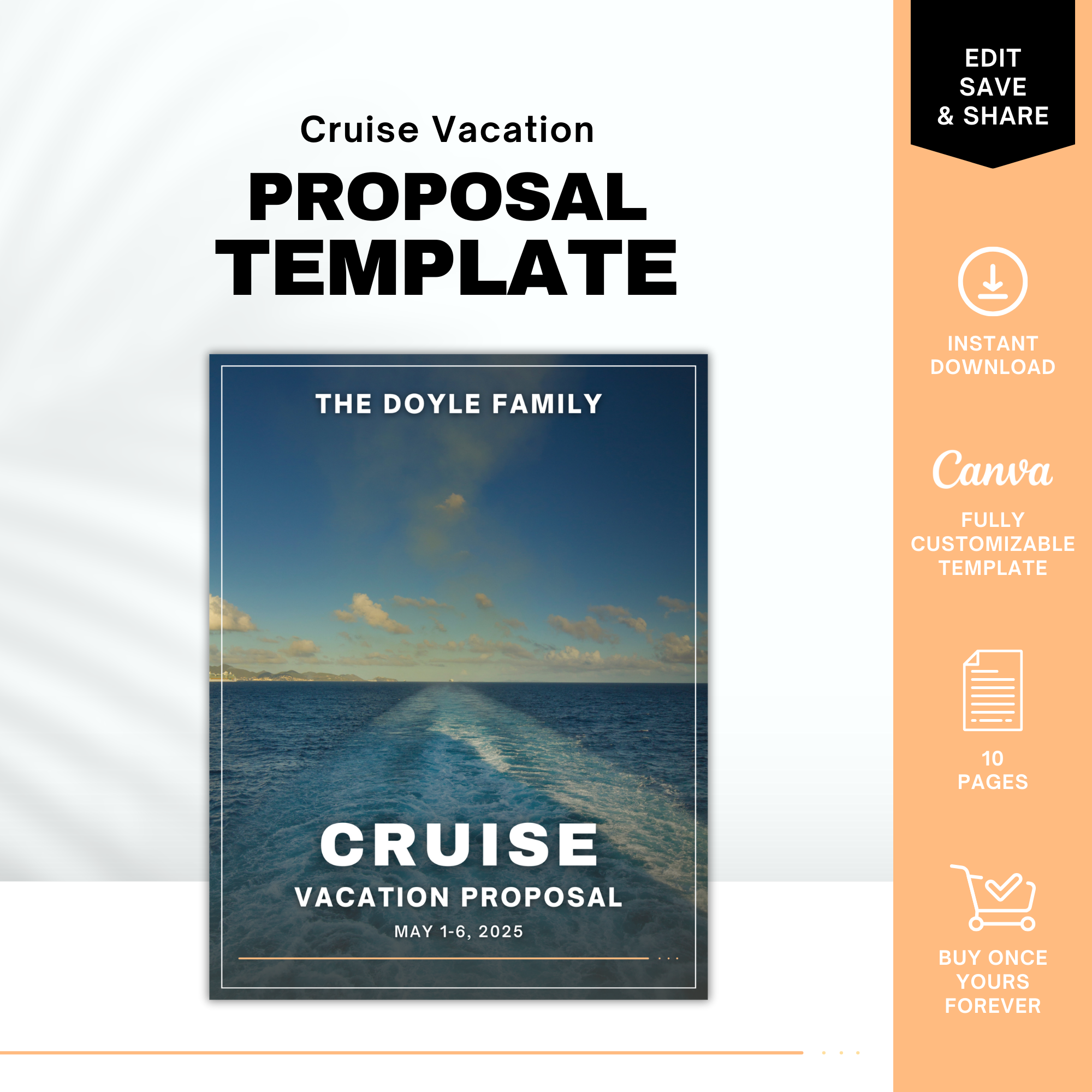 Professional 10-Page Cruise Proposal Template for Travel Agents