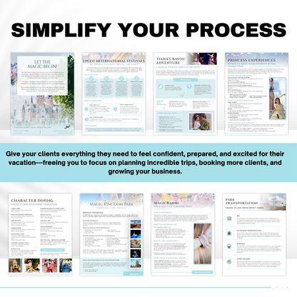 Walt Disney World 75-Page Travel Agent Vacation Guide Canva