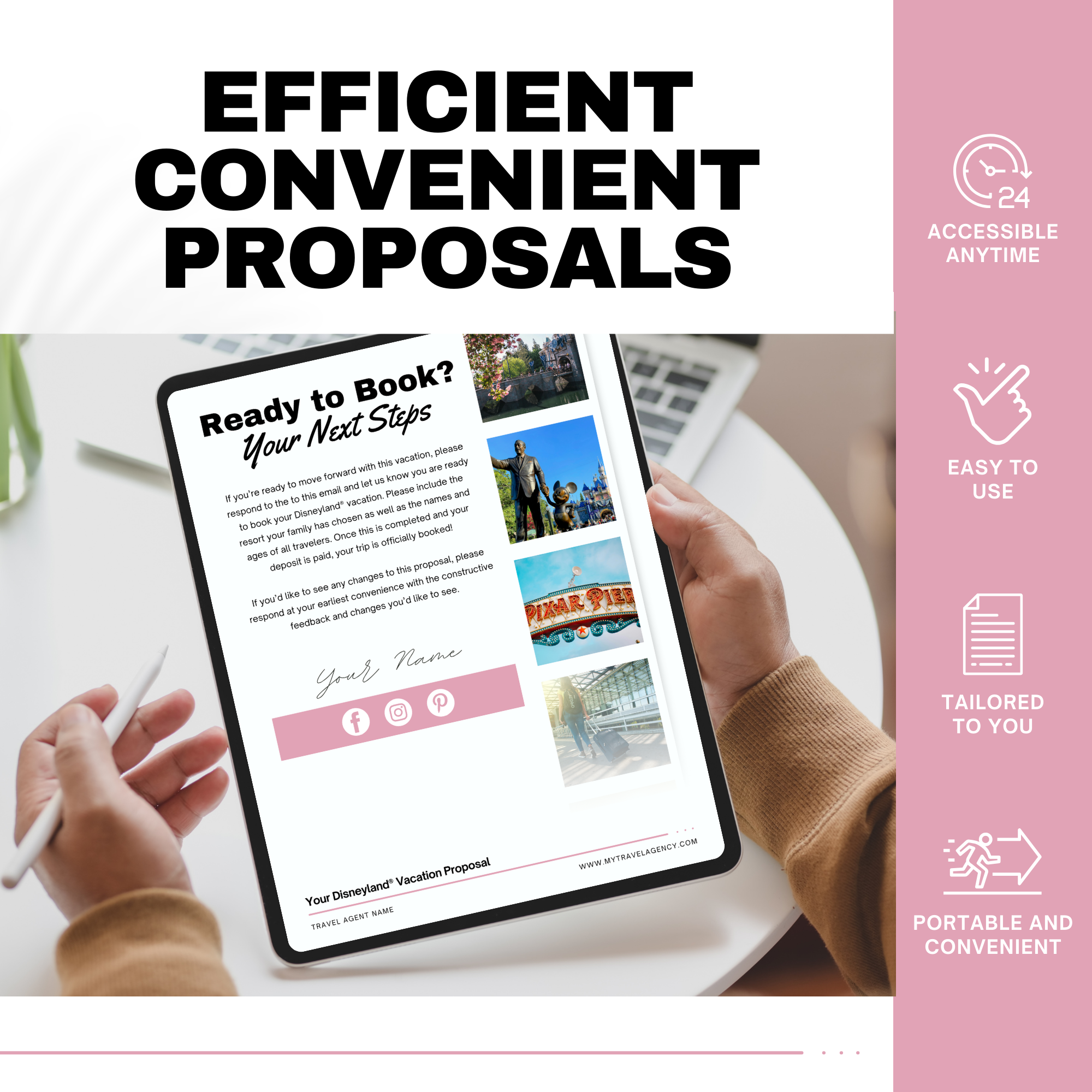 Simple California Travel Agent Proposal Template - Canva DL