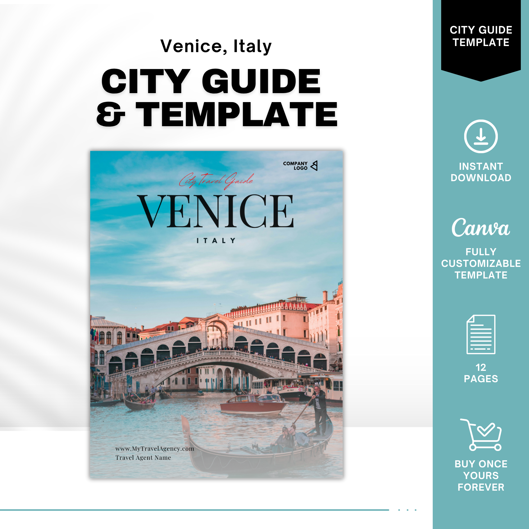 Venice Travel Agent City Guide | Professional Template