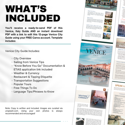 Venice Travel Agent City Guide | Professional Template