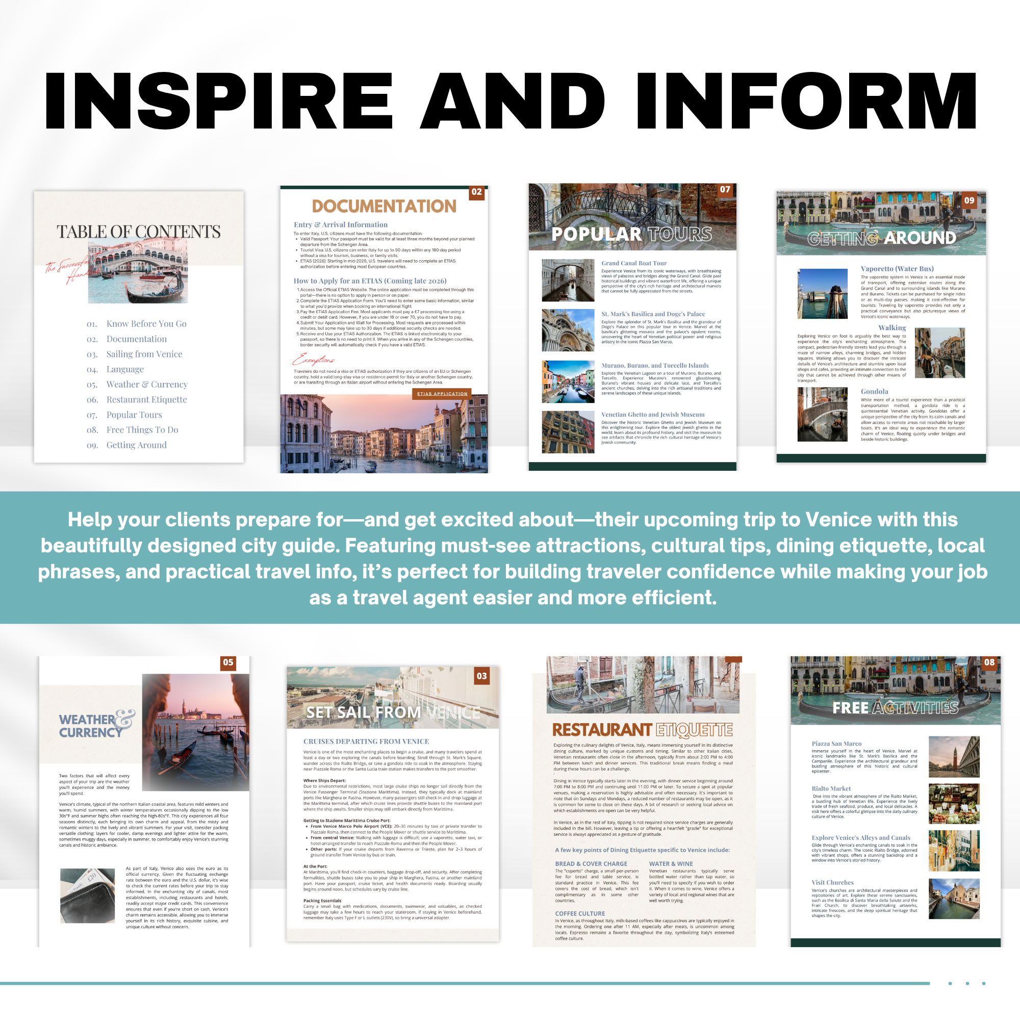 Venice Travel Agent City Guide | Professional Template