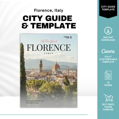 Florence Italy Travel Agent City Guide Template | Canva Template