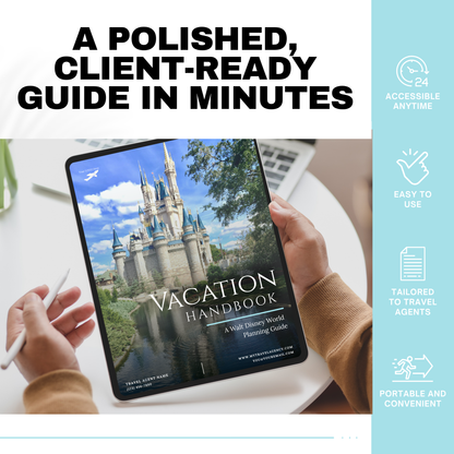Walt Disney World 75-Page Travel Agent Vacation Guide Canva
