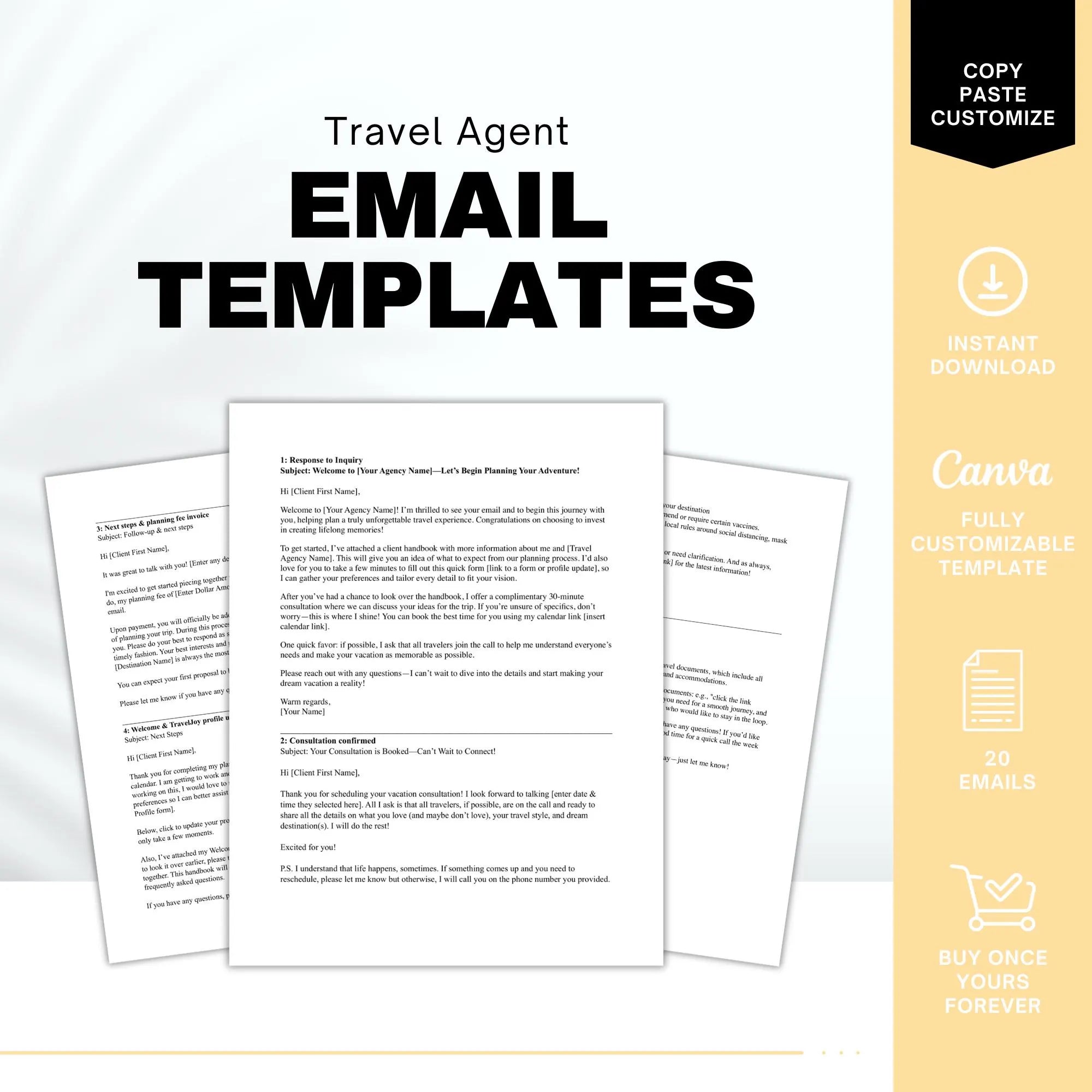 20 Professional Travel Agent Email Templates: Save Time Daily