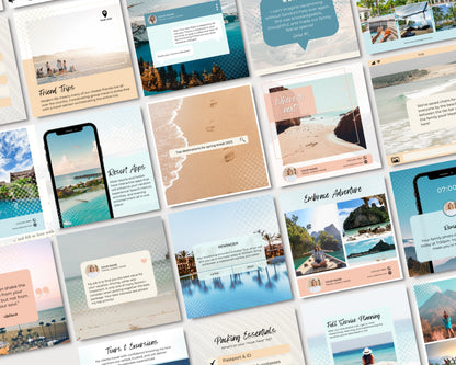 Travel Agent Social Media Posts, Travel Agent Stories, Travel Agent Template