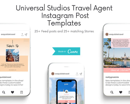 Universal Travel Agent Instagram Posts, Travel Agent Social Media, Travel Agent Stories, Travel Agent Template