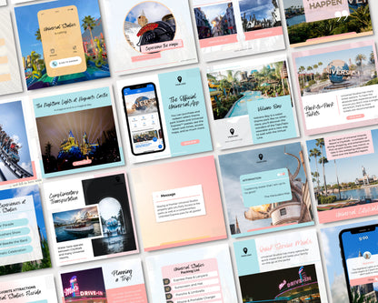 Travel Agent Instagram Posts, New WDW and Universal BUNDLE, Travel Agent social media