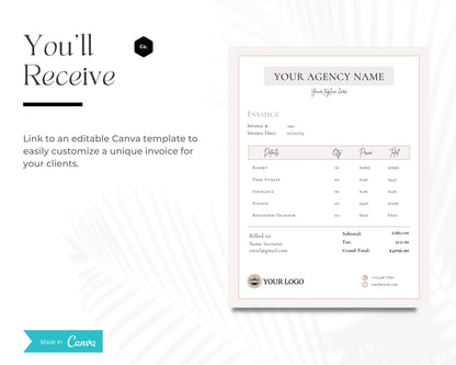 Travel Agent Invoice Template