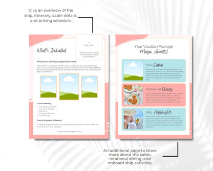 DCL Proposal Template, Travel Agent Template, Cruise Proposal Template