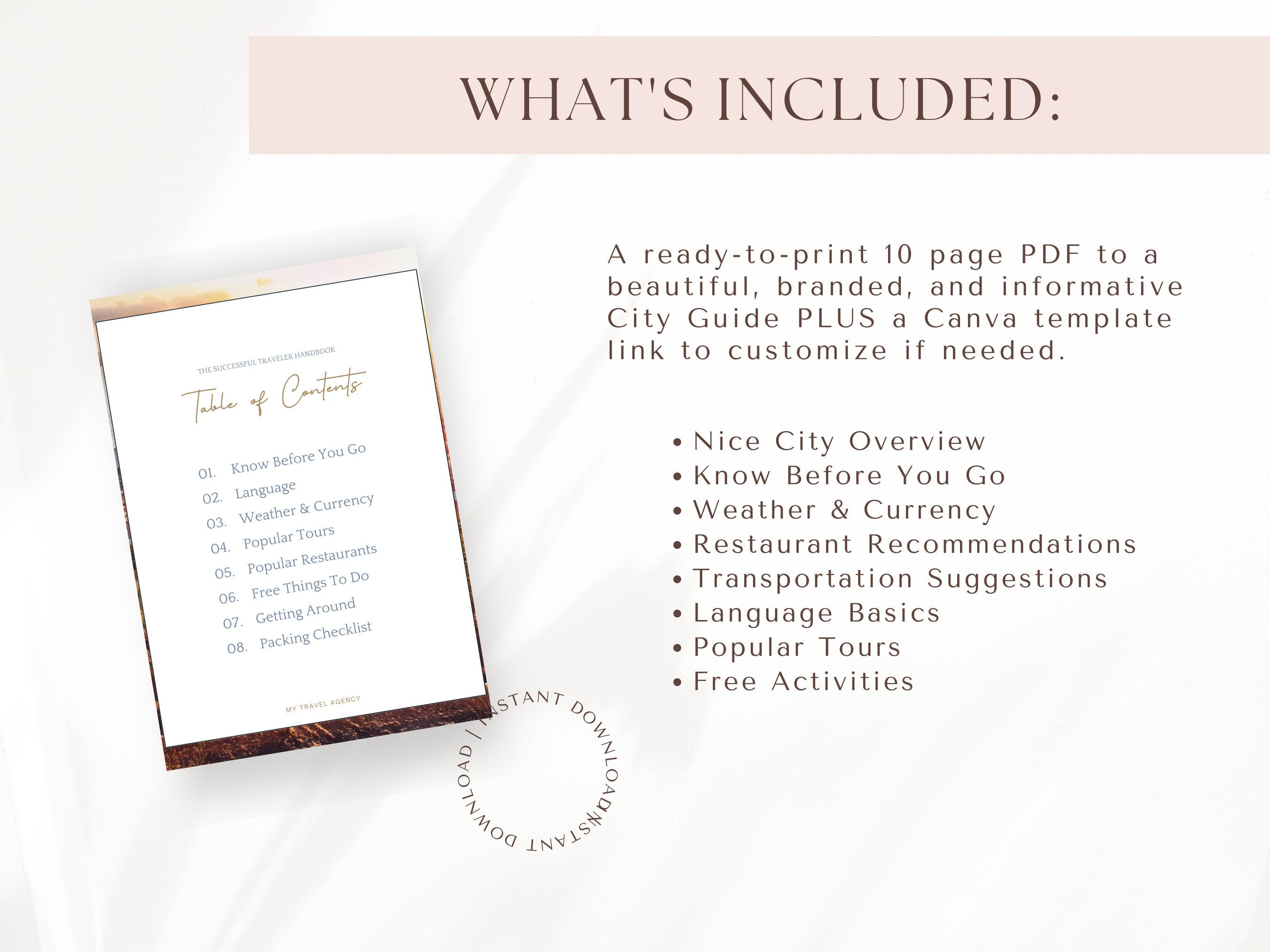 Nice, France City Guide, Travel Agent Template