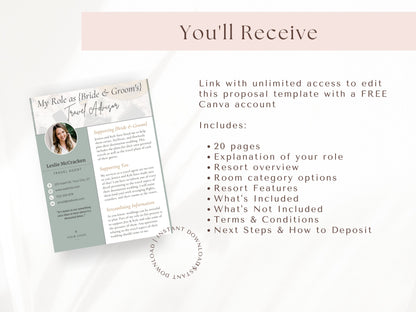 Destination Wedding Proposal Template, Destination Wedding Template