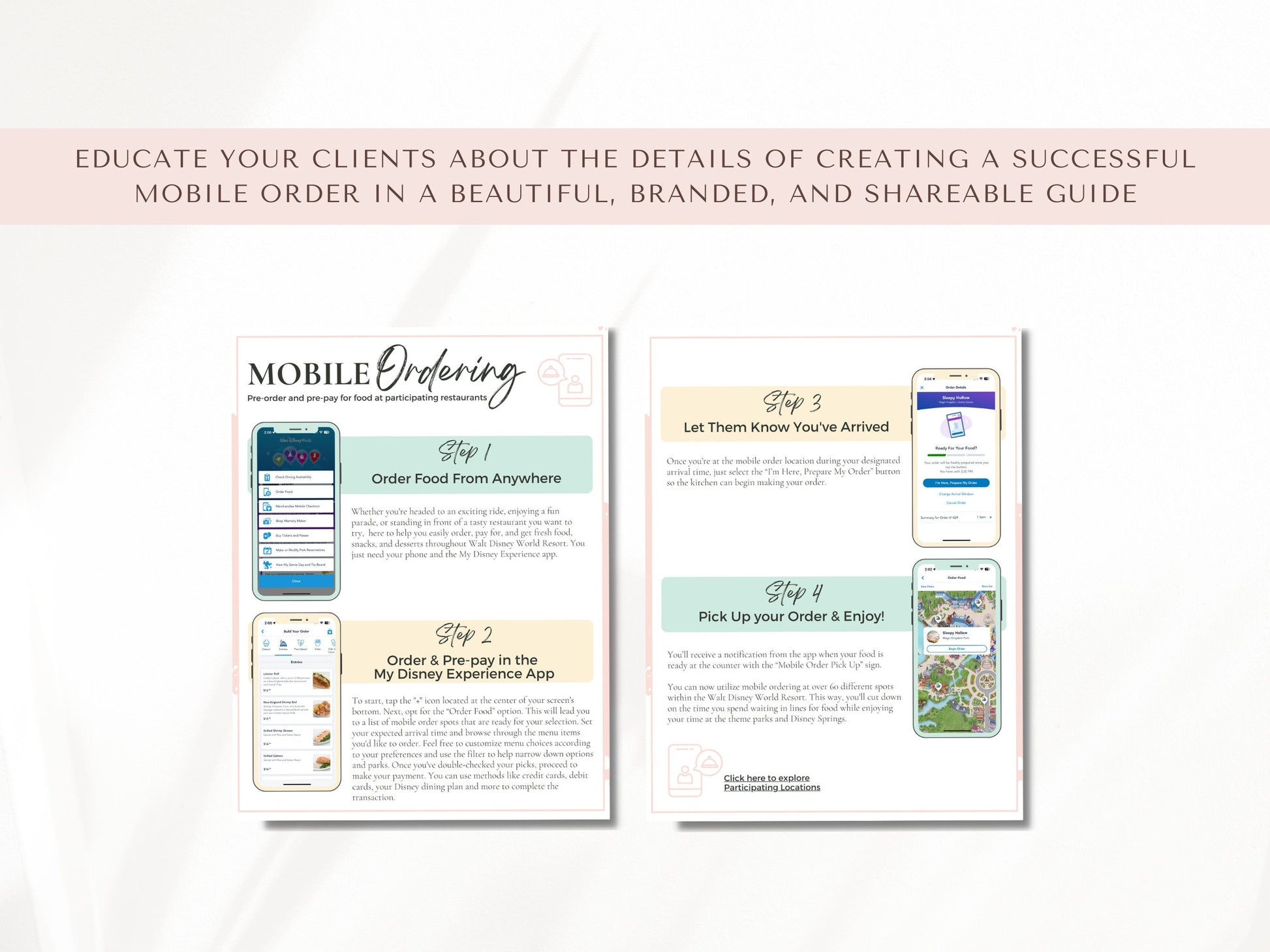 Mobile Order Template, Travel Agent Template