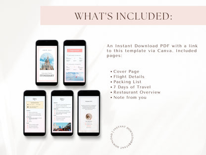 Modern Travel Agent Itinerary Template | Canva Digital Design