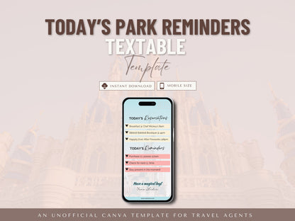 Today's Reminders Template, Travel Agent Template, Travel To-Do List