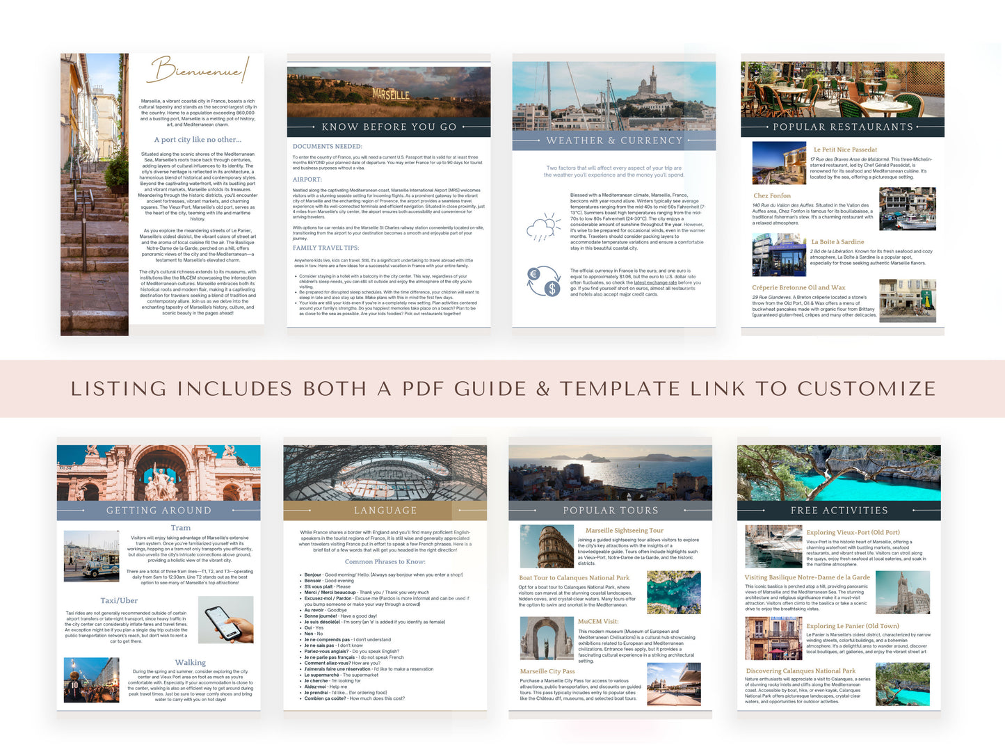 Marseille France City Guide, Travel Agent Template