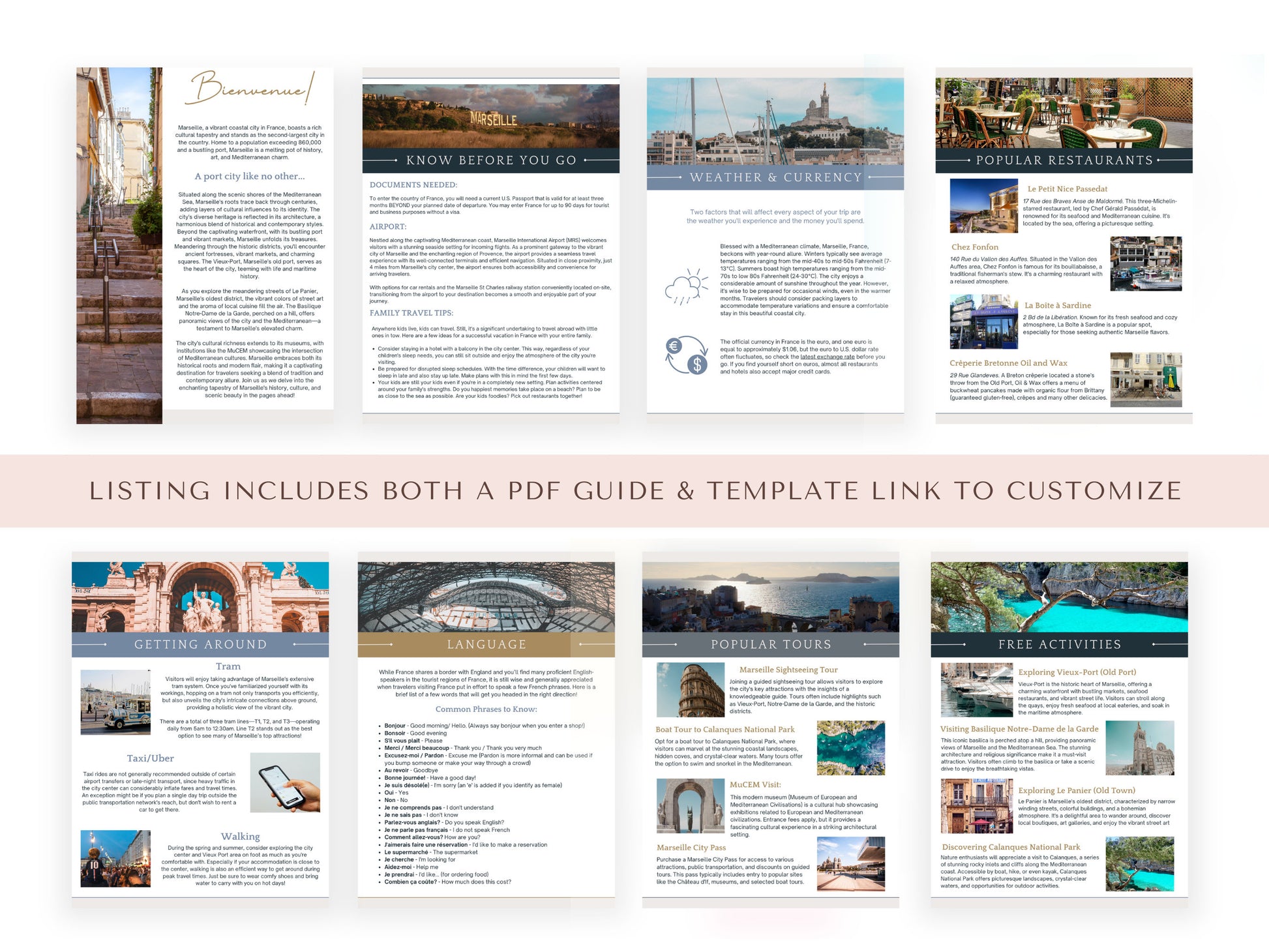 Marseille France City Guide, Travel Agent Template