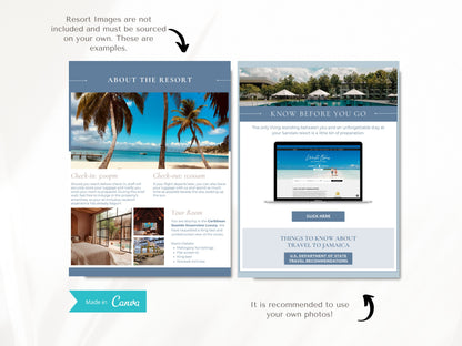 Mexico Resort Handbook Template, Travel Agent Template, Resort Guide