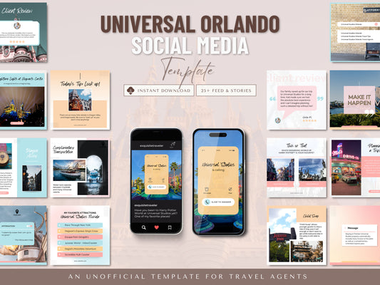 Universal Travel Agent Instagram Posts, Travel Agent Social Media, Travel Agent Stories, Travel Agent Template