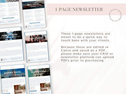 Travel Agent Newsletter Template, Travel Agent Template