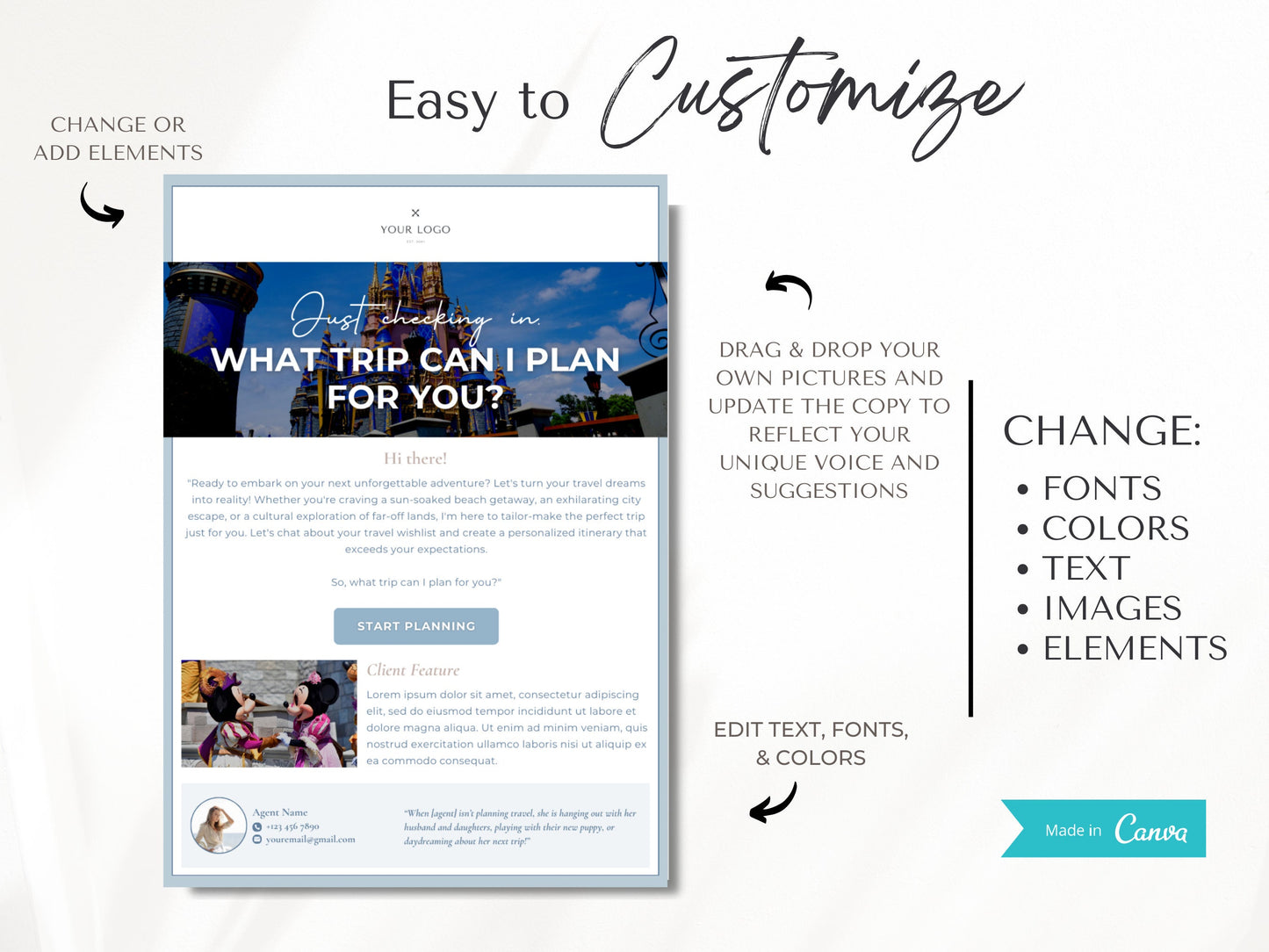 Travel Agent Newsletter Template, Travel Agent Template