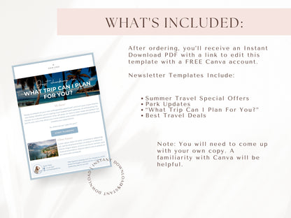 Travel Agent Newsletter Template, Travel Agent Template