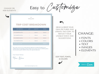 DCL Proposal Template, Modern Travel Agent Template, Cruise Proposal Template