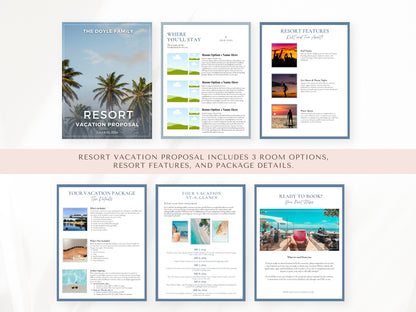 Vacation Proposal Template BUNDLE, Travel Agent Templates, Travel Agent Proposals