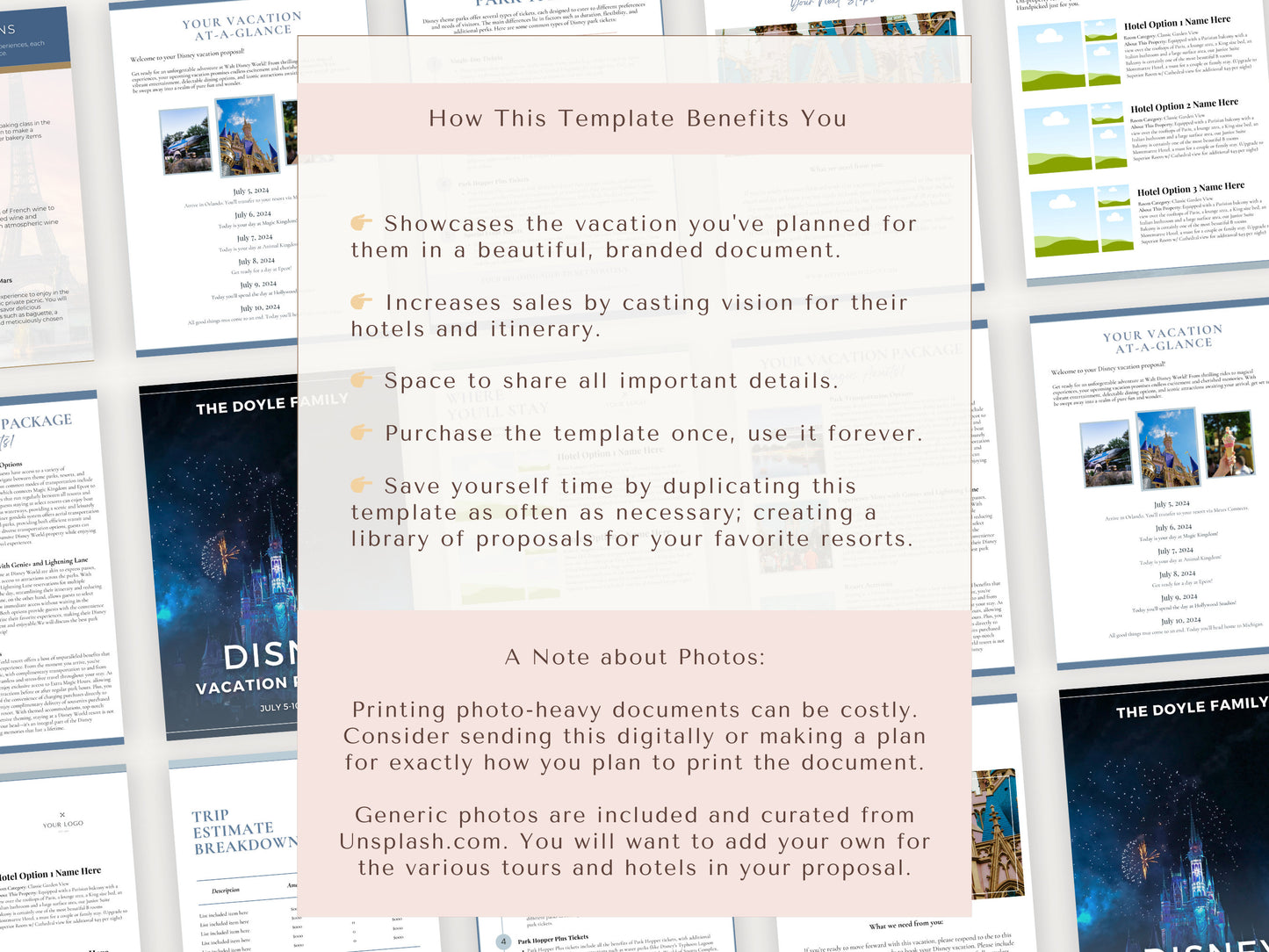 Simple DL California Travel Agent Proposal Template, Travel Agent Itinerary Template