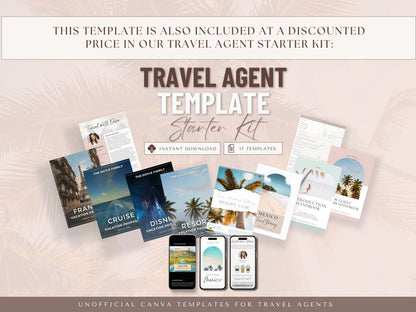 Travel Agent Client Itinerary Template, Travel Itinerary Template