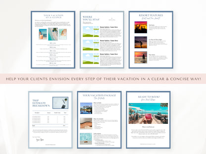 Simple All-Inclusive Resort Proposal Template, Travel Agent Proposal Template