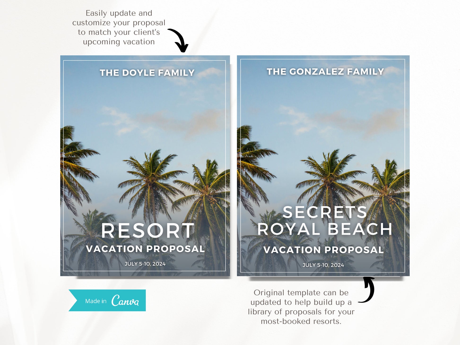 Simple All-Inclusive Resort Proposal Template, Travel Agent Proposal Template