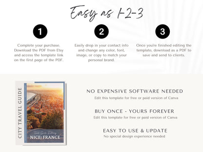 Nice, France City Guide, Travel Agent Template