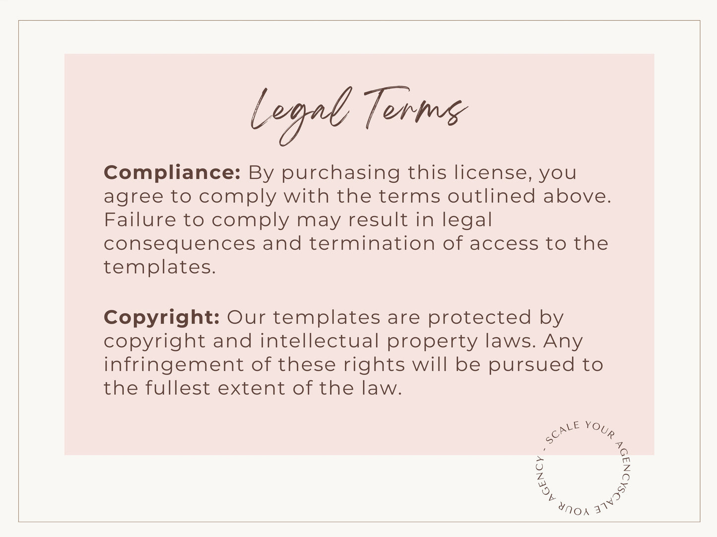 Agency License for Travel Agent Templates: 10-25 Agent Team