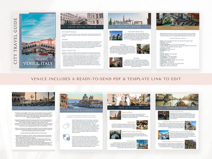 Italy City Guide Bundle, Travel Agent Template, Italy Travel Guides