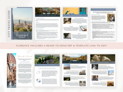 Italy City Guide Bundle, Travel Agent Template, Italy Travel Guides