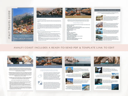 Italy City Guide Bundle, Travel Agent Template, Italy Travel Guides