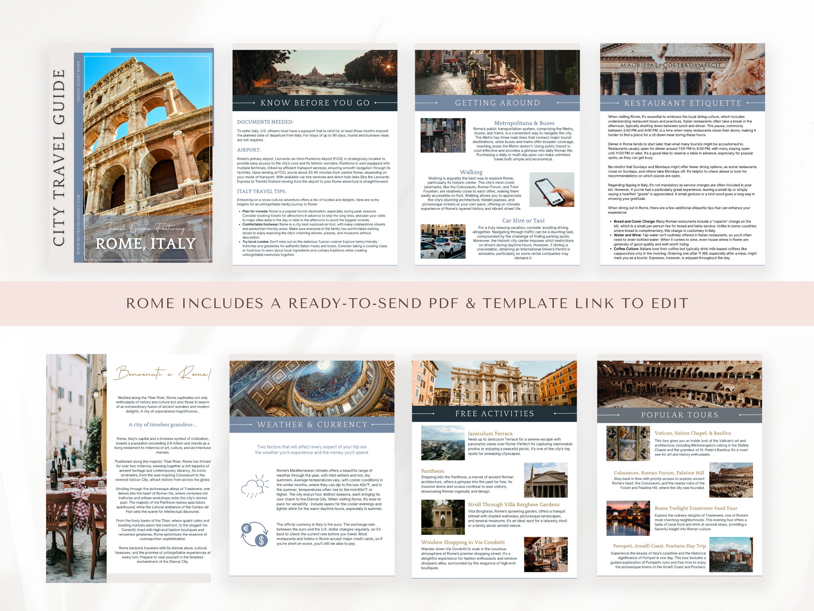 Professional Italy City Guide Bundle | 4 Cities Travel Planner