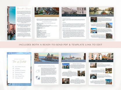 Venice Italy City Guide, Travel Agent Template, Italy Travel Guide