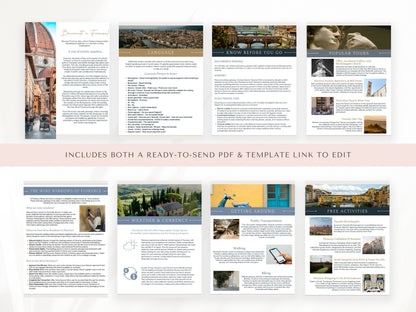 Florence Italy City Guide, Travel Agent Template, Italy Travel Guide