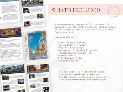 Madrid City Guide, Travel Agent Template, Madrid Travel Guide