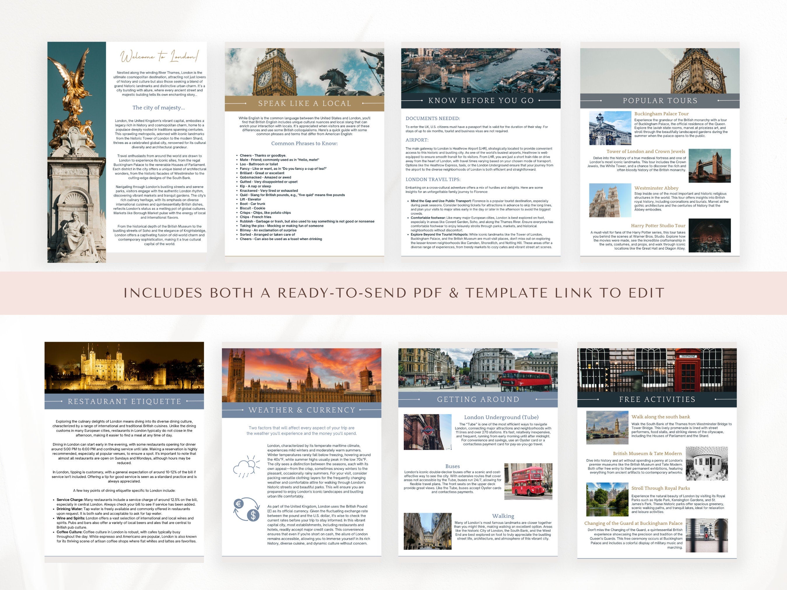 London City Guide, Travel Agent Template, London Travel Guide