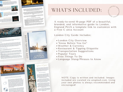 London City Guide, Travel Agent Template, London Travel Guide