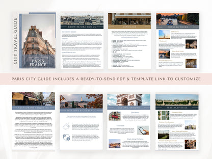 France City Guide Bundle, Travel Agent Template, France Travel Guides