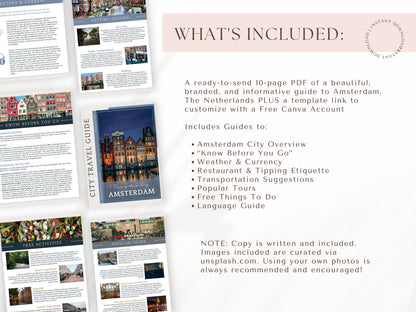 Amsterdam City Guide, Travel Agent Template, Amsterdam Travel Guide